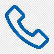 Blue phone handset icon