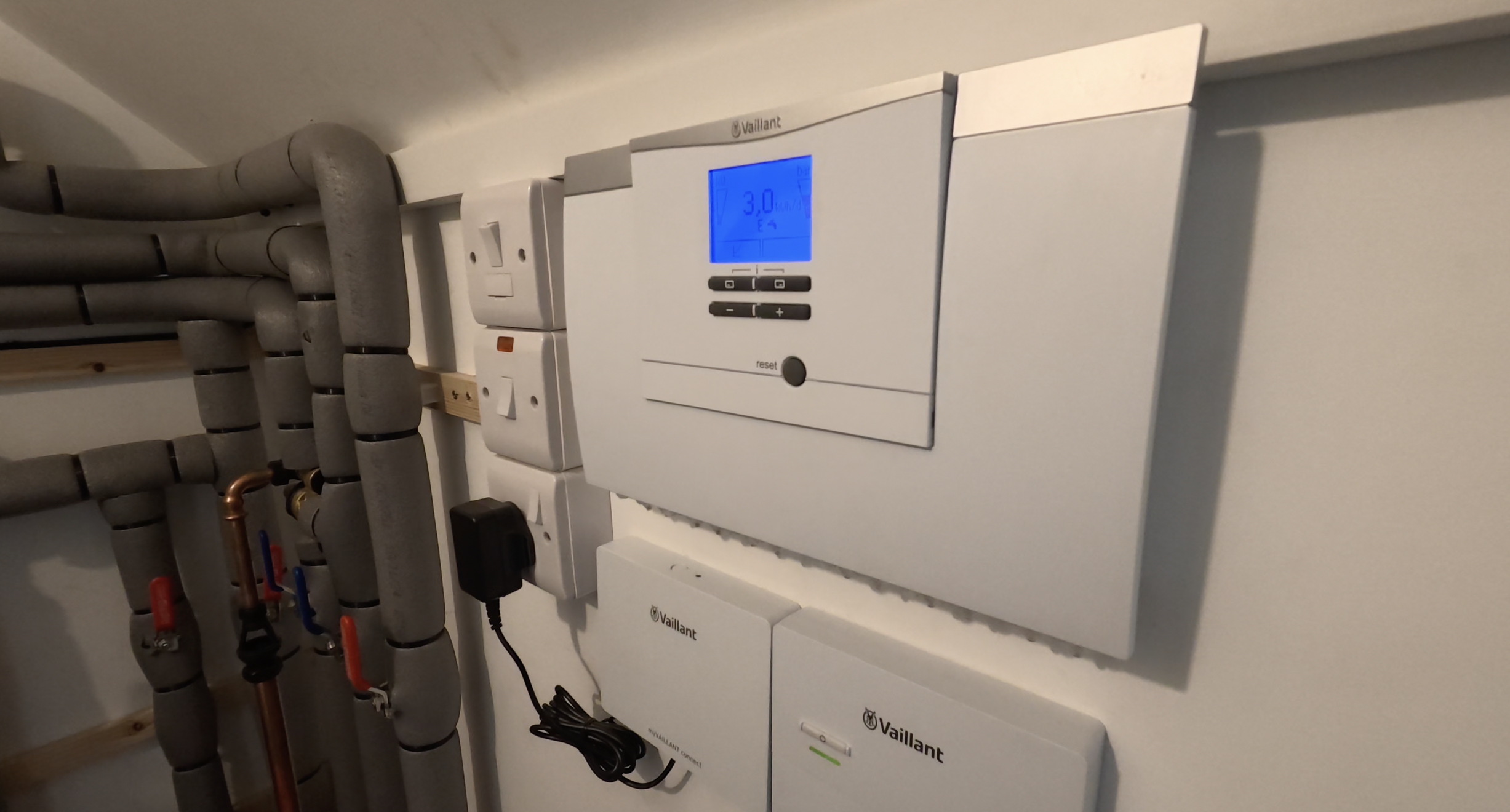 Vaillant controls in a plant room