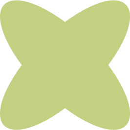 A green butterfly-shaped object with dark edges.
