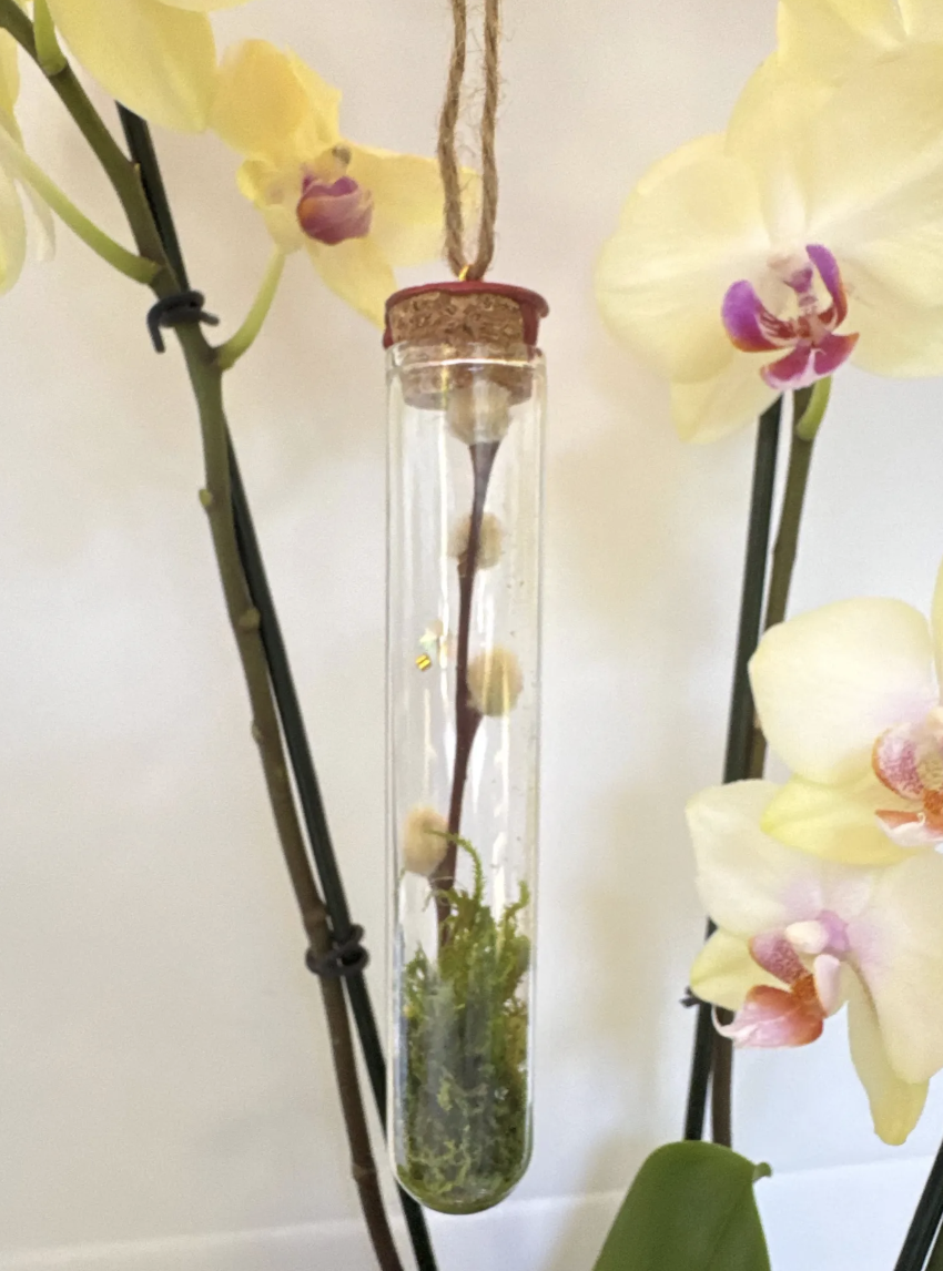 Fairy Garden and Crystal– Enchanted Crystal Butterfly or Flower, Moss & Willow