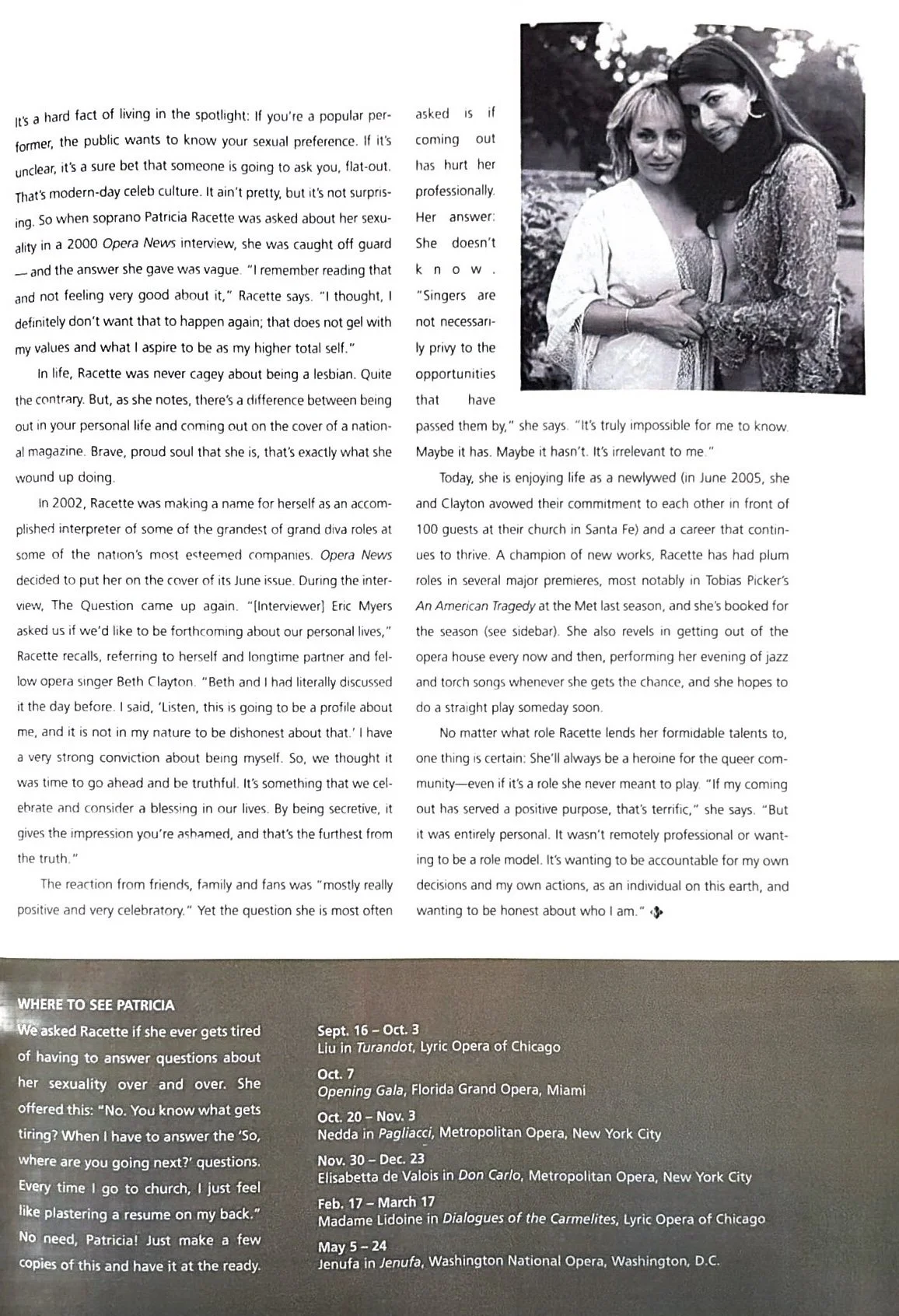 Black and white photo of two women, one with short blonde hair and the other with long dark hair, standing outdoors and holding hands.