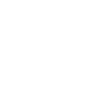 Silhouette eines Hufeisens mit weißen Punkten an den Seiten.