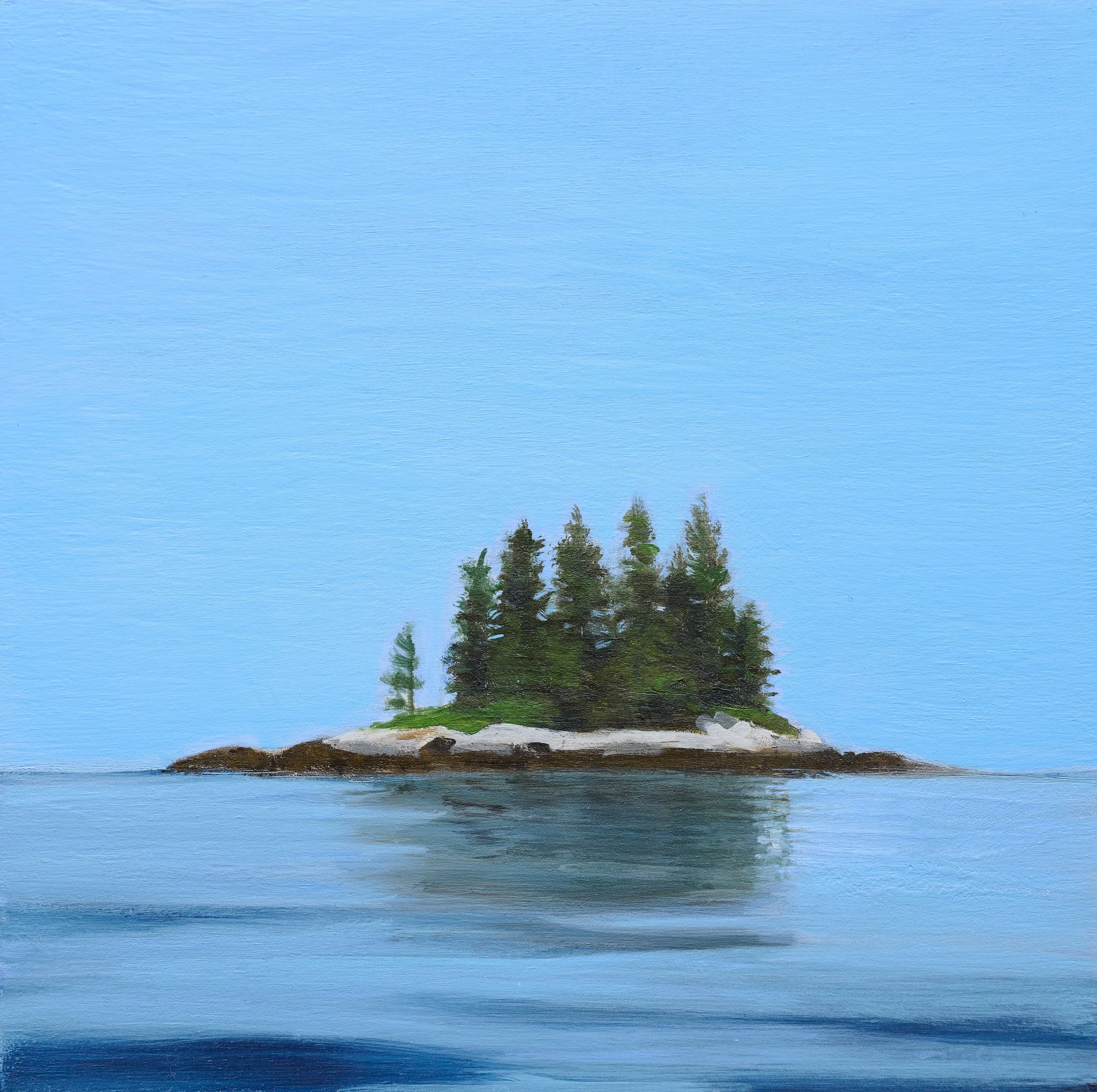 ON THE WAY TO ISLE AU HAUT | 8" x 8" | ACRYLIC ON BIRCH PANEL | $250