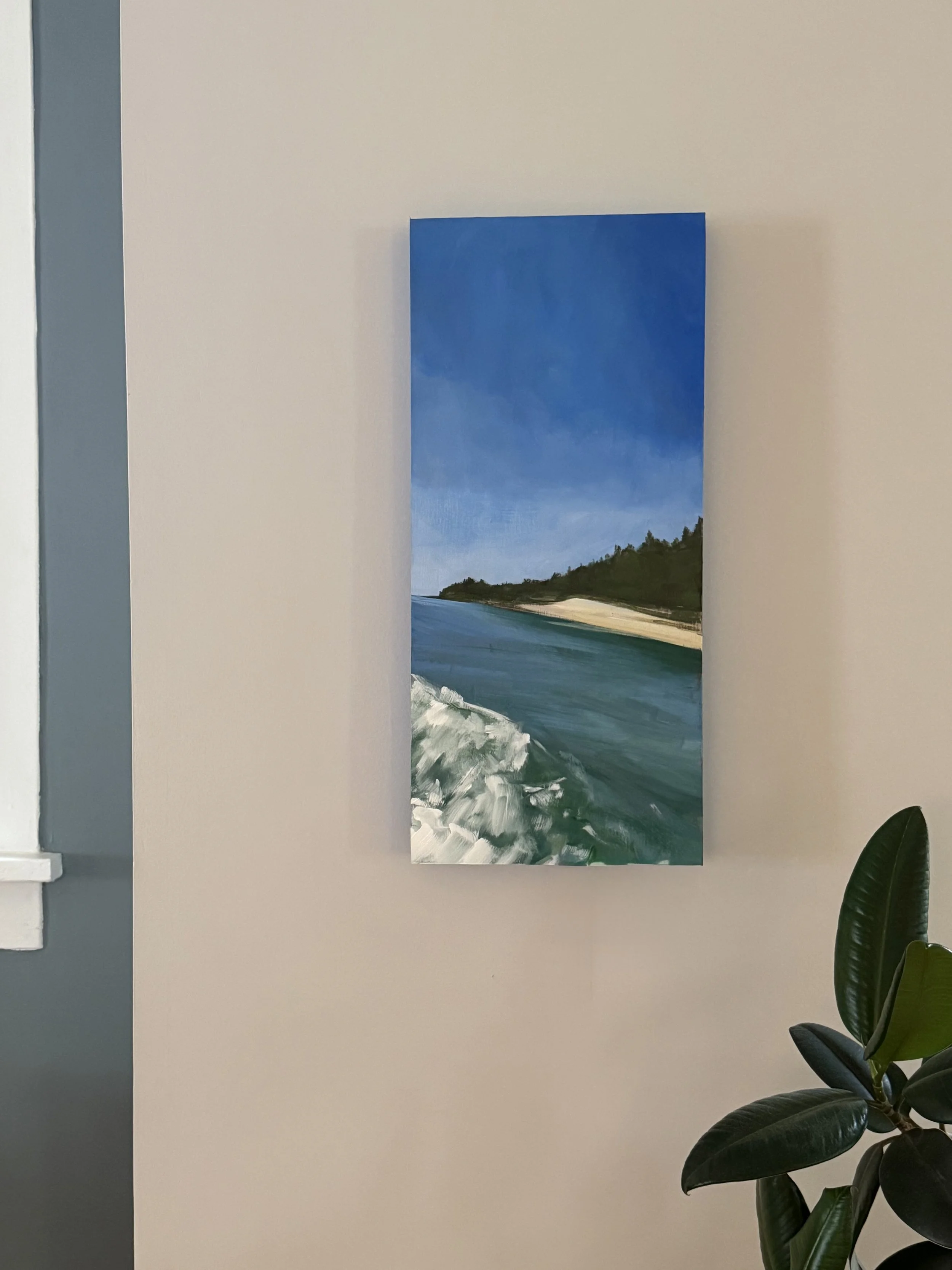 TOWARD KIMBALL ISLAND | 10" x 20" | ACRYLIC ON BIRCH PANEL | $675
