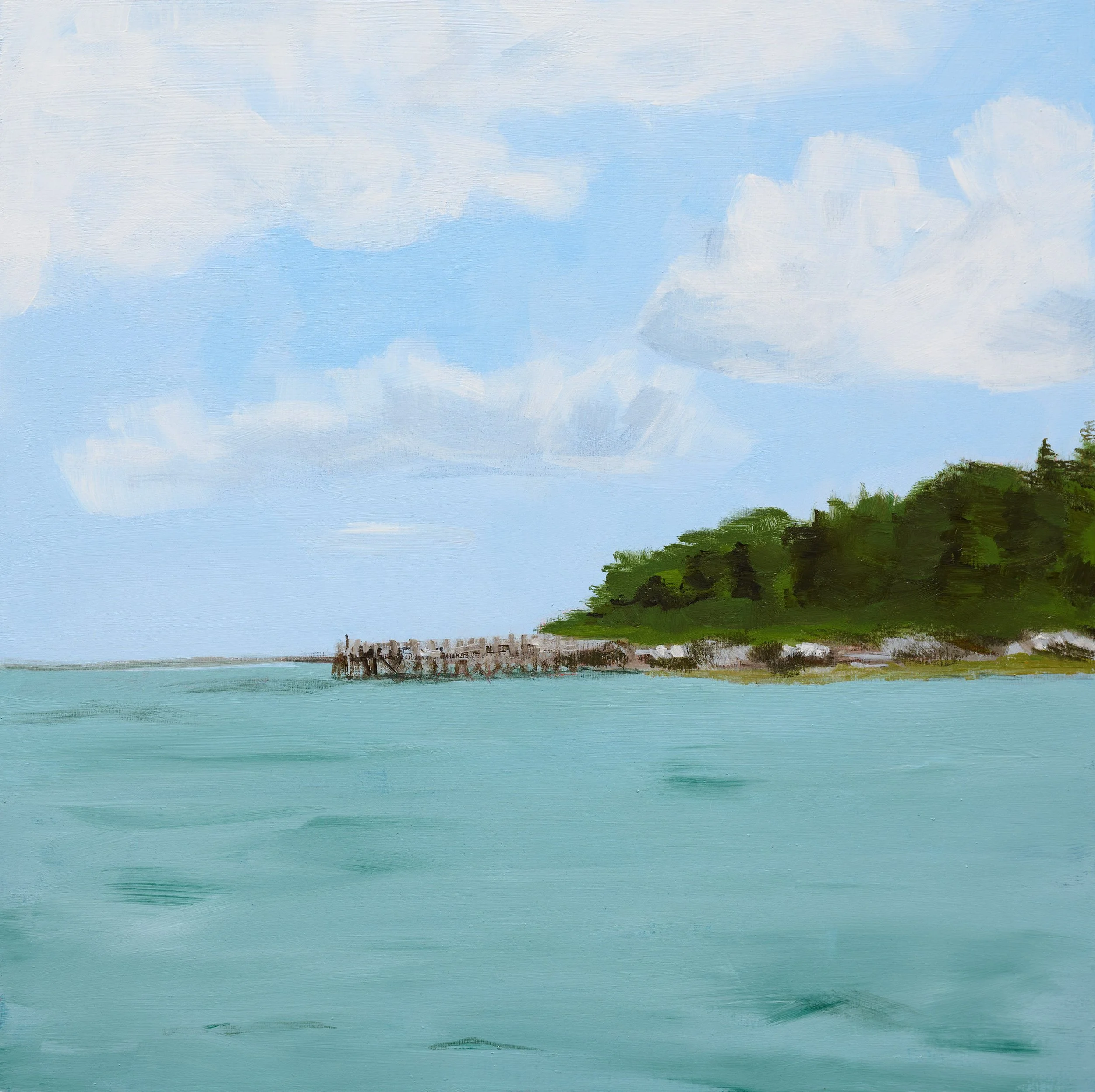 BUSTINS ISLAND | 12" x 12" | ACRYLIC ON BIRCH PANEL | $400