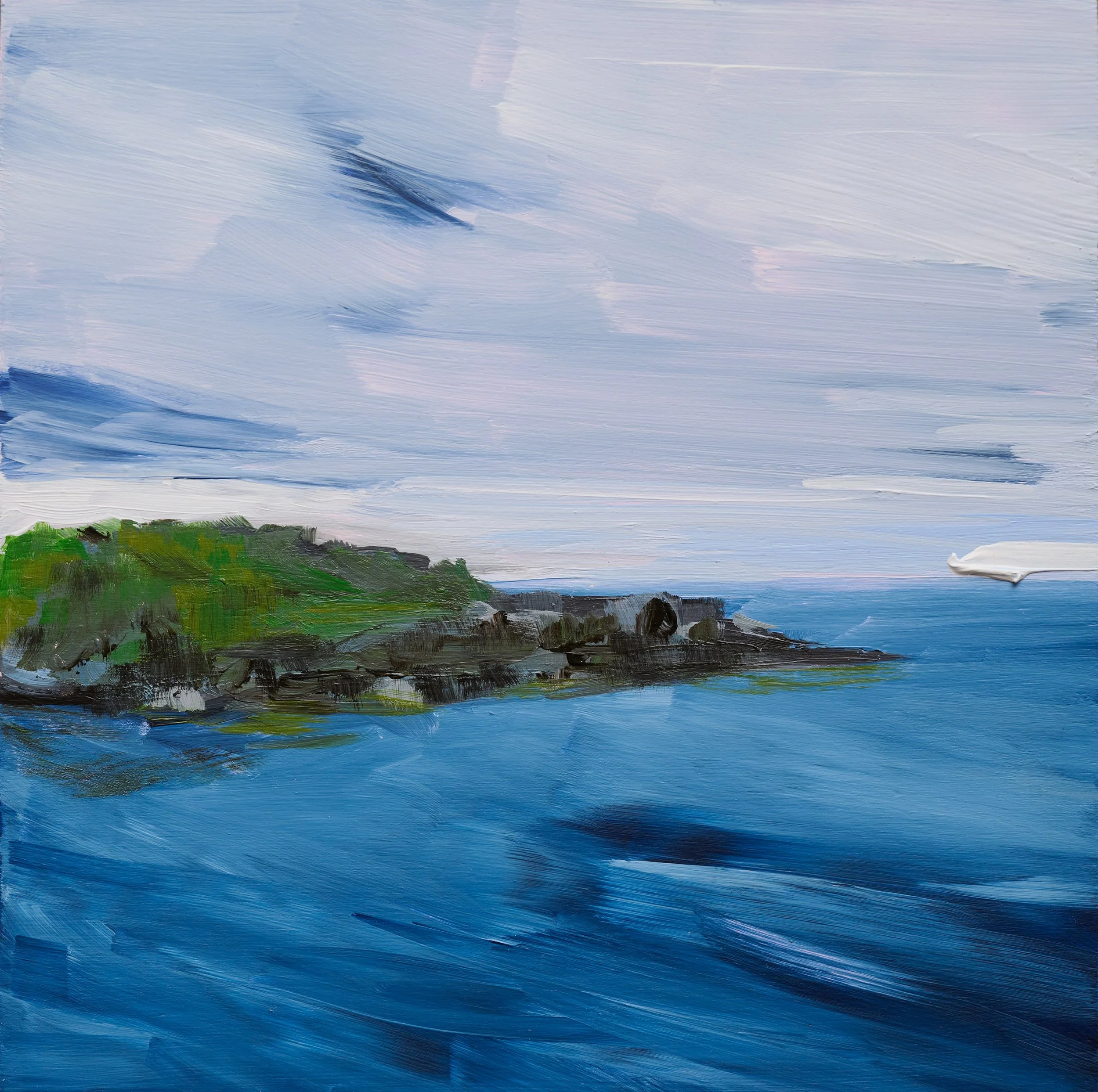 MANANA ISLAND (FROM MONHEGAN) | 8" x 8" | ACRYLIC ON BIRCH PANEL | $250