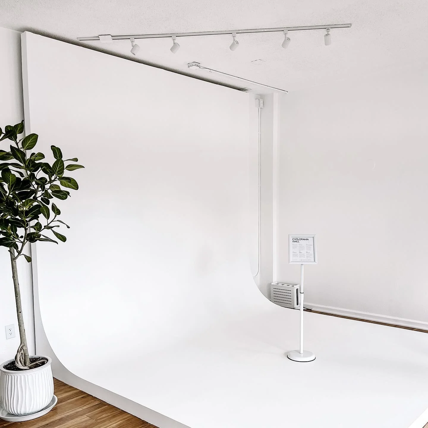 Meet the centerpiece of the studio: our custom 10x10 ✨cyclorama wall✨

Designed for clean, seamless imagery, the full white backdrop creates an endless canvas for portraits, branding sessions, product photography, and creative projects. 

Positioned 
