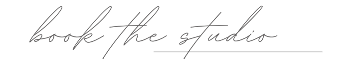 Handwritten text that says 'book the studio'