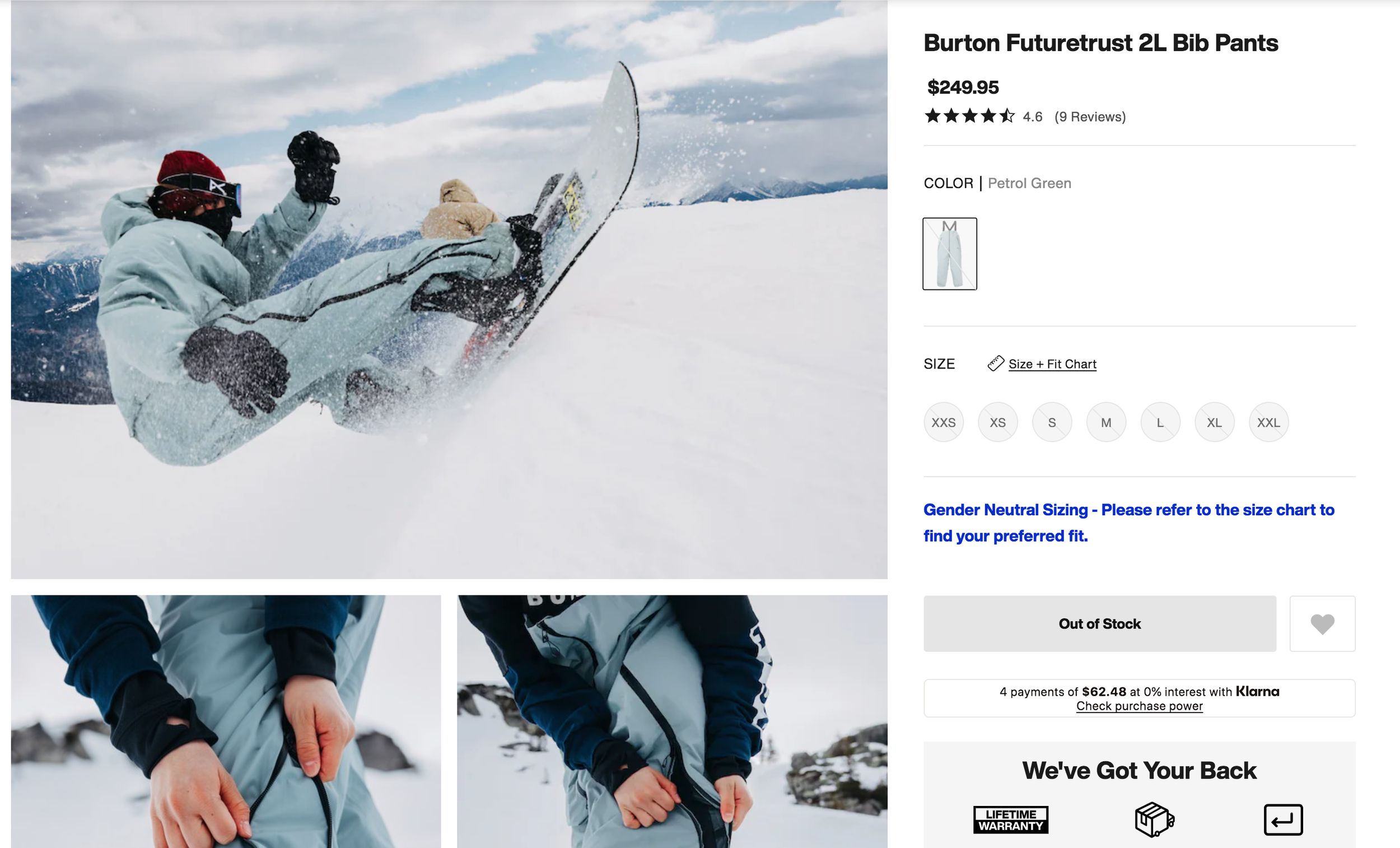 A snowboarder riding down a snowy mountain slope during daytime, wearing a light-colored jacket, dark gloves, black goggles, and a red hat. The mountain background features a cloudy sky and distant snow-covered peaks.