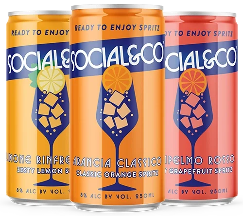 Three Cans of Social & Co Cocktails