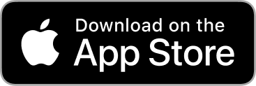 Apple App Store download button with black background and white logo and text