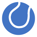 Blue power button icon