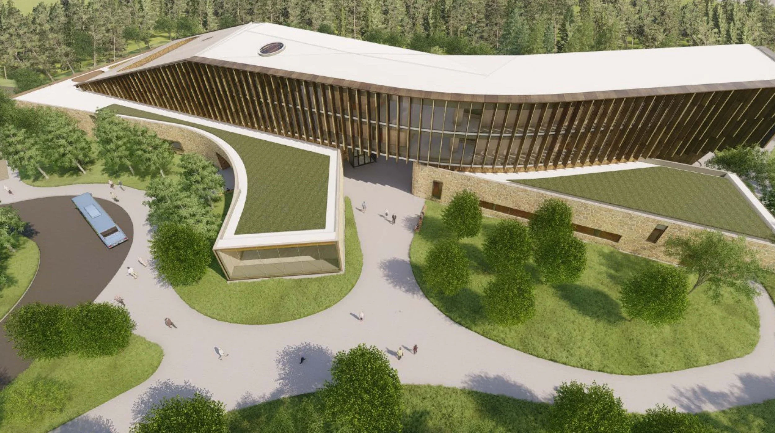 Aerial model view of Whole Health Institute.