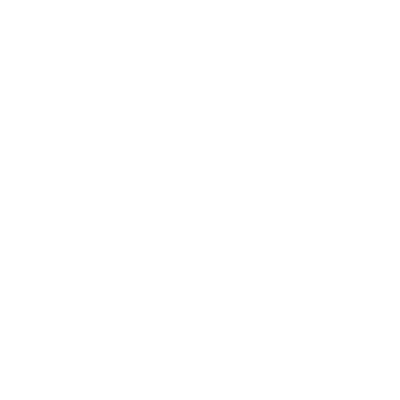 Silhouette of a stylized beetle within an oval shape.