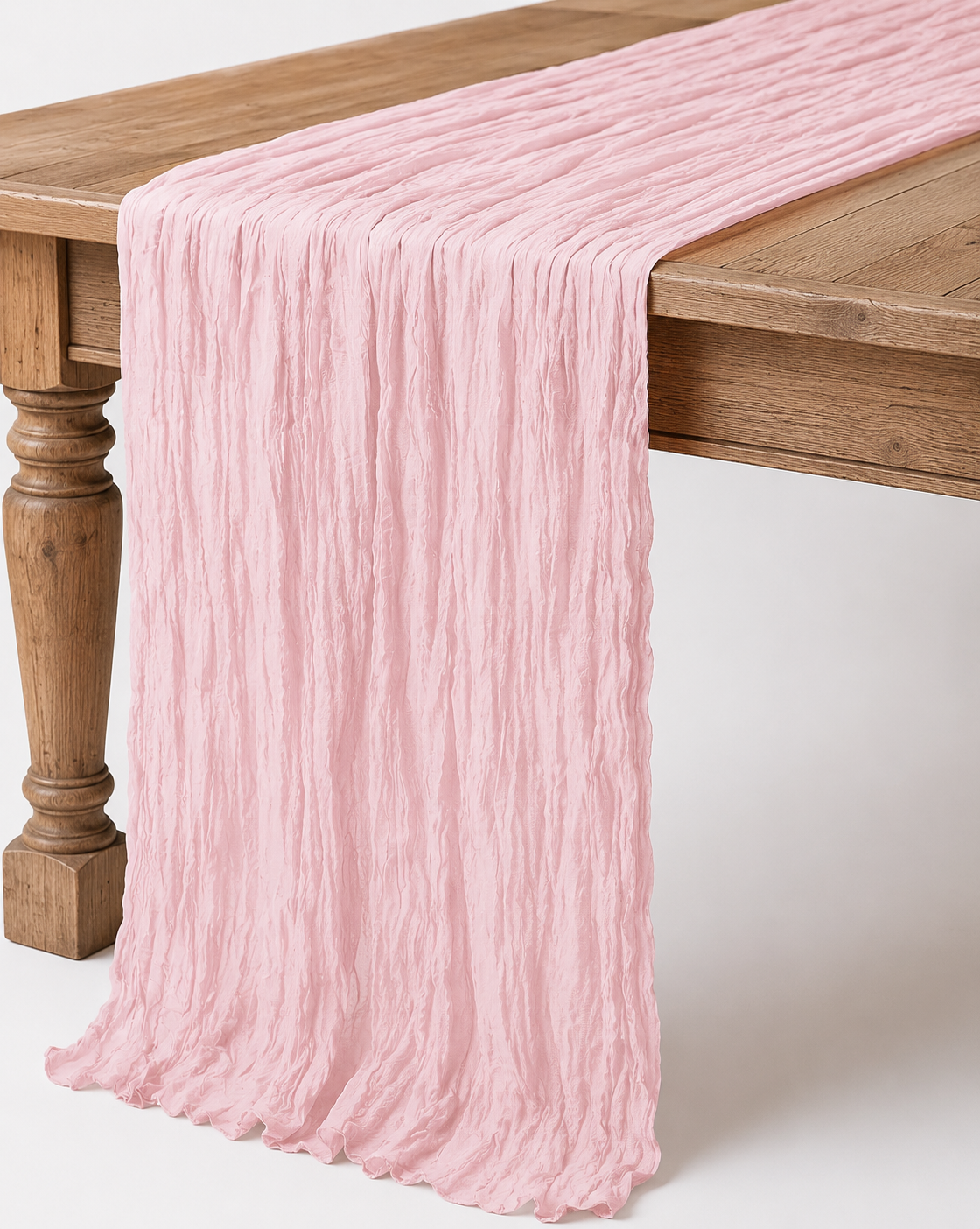 Pink Cheesecloth Table Runner