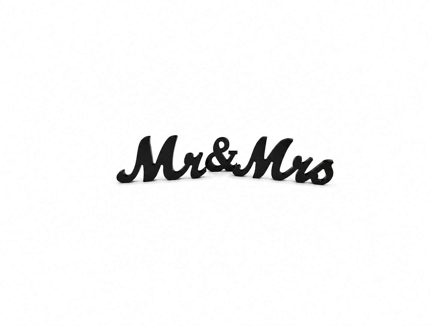 Classic Black Mr & Mrs Signage