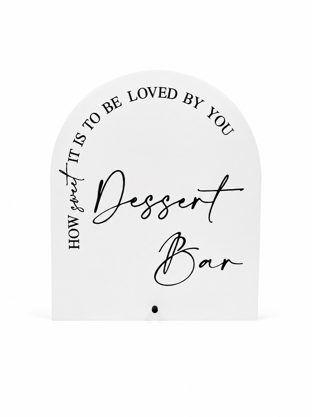 white Dessert Bar sign