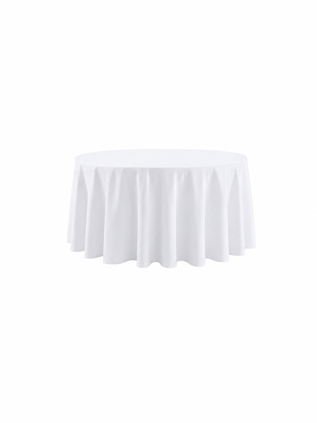 White Round 120 Inch Table Linen
