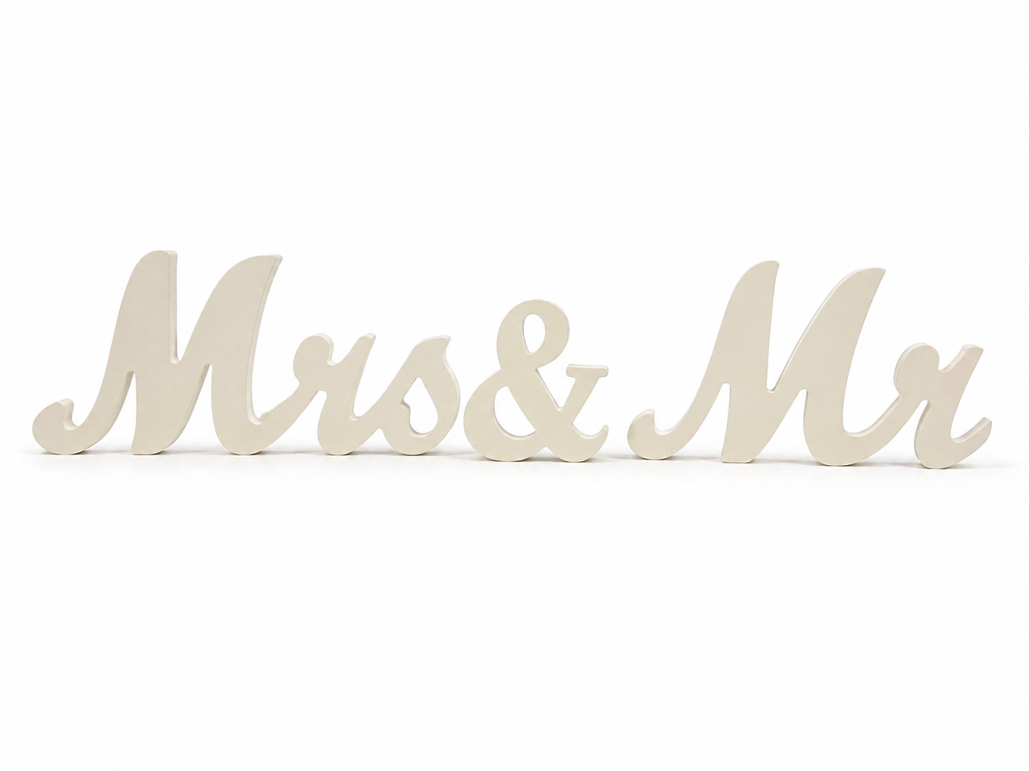 Mrs and MR sign white
