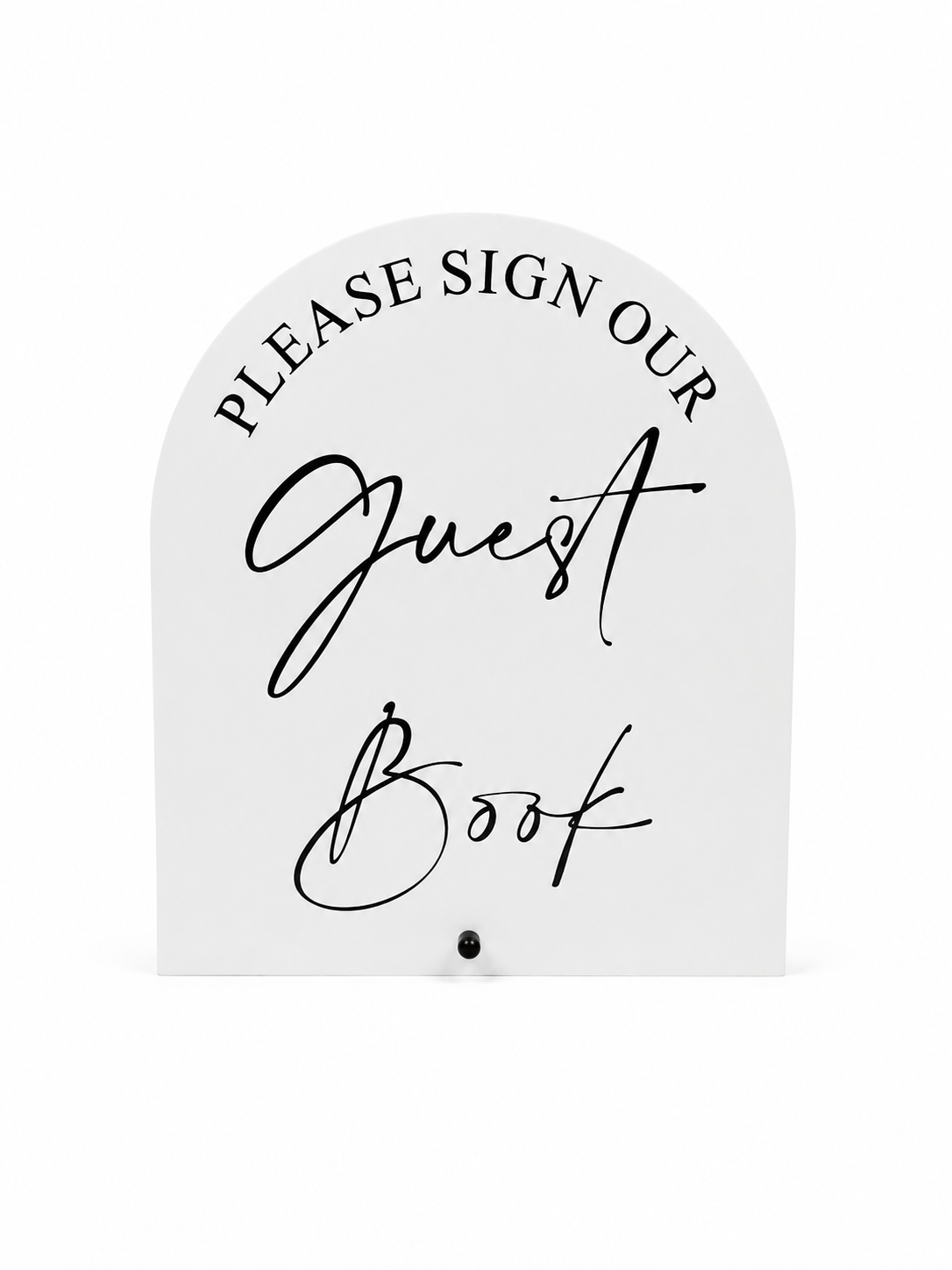 White Guest Book Sign