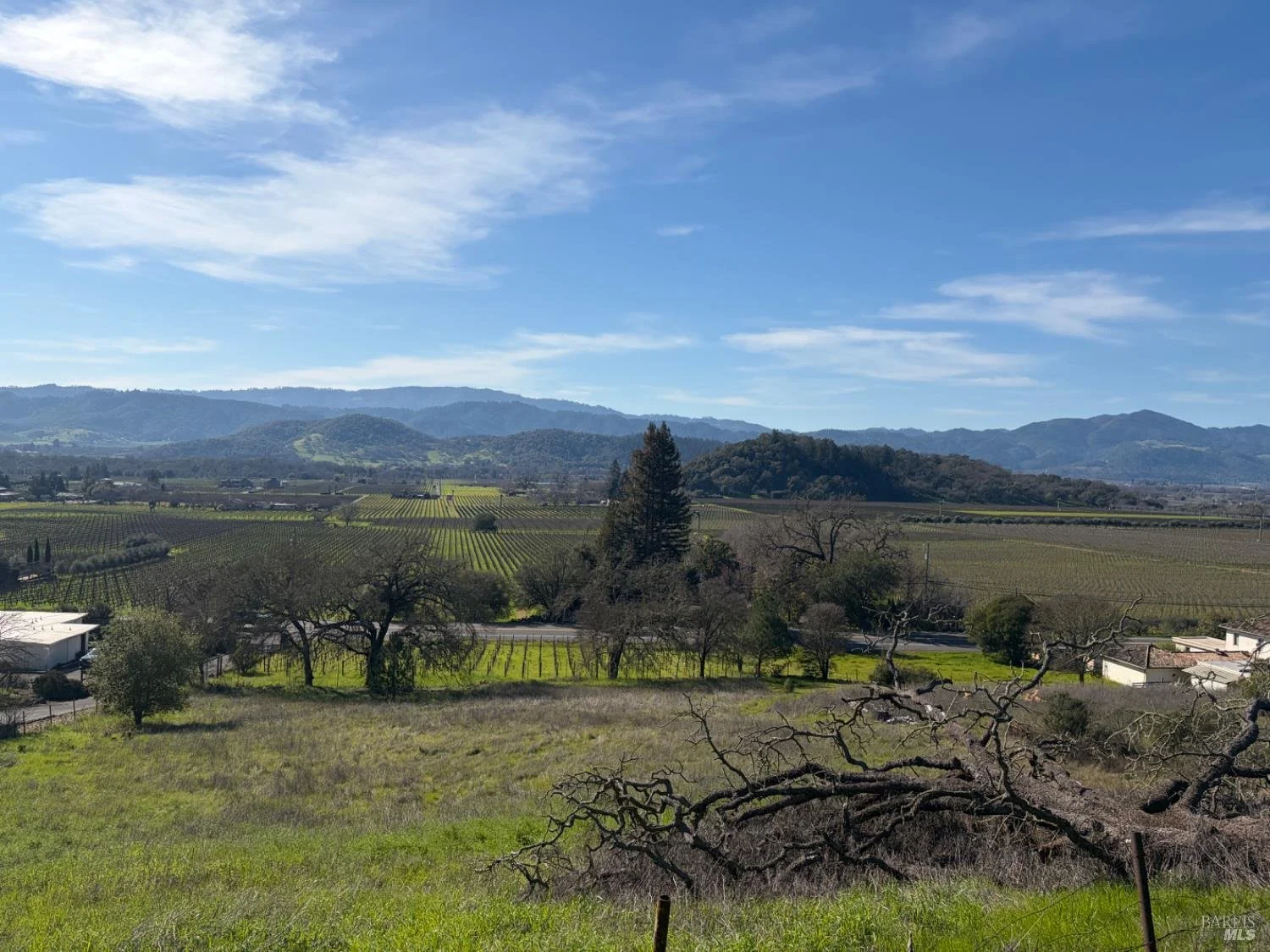 Property with panoramic views of Napa vineyards perfect for a custom home build