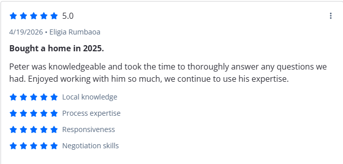 Bought a home in Kamuela, HI 2025.

Peter was knowledgeable and took the time to thoroughly answer any questions we had. Enjoyed working with him so much, we continue to use his expertise.
