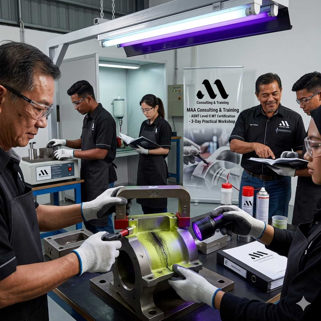 3 / 5 days asnt level 2 magnetic particle testing