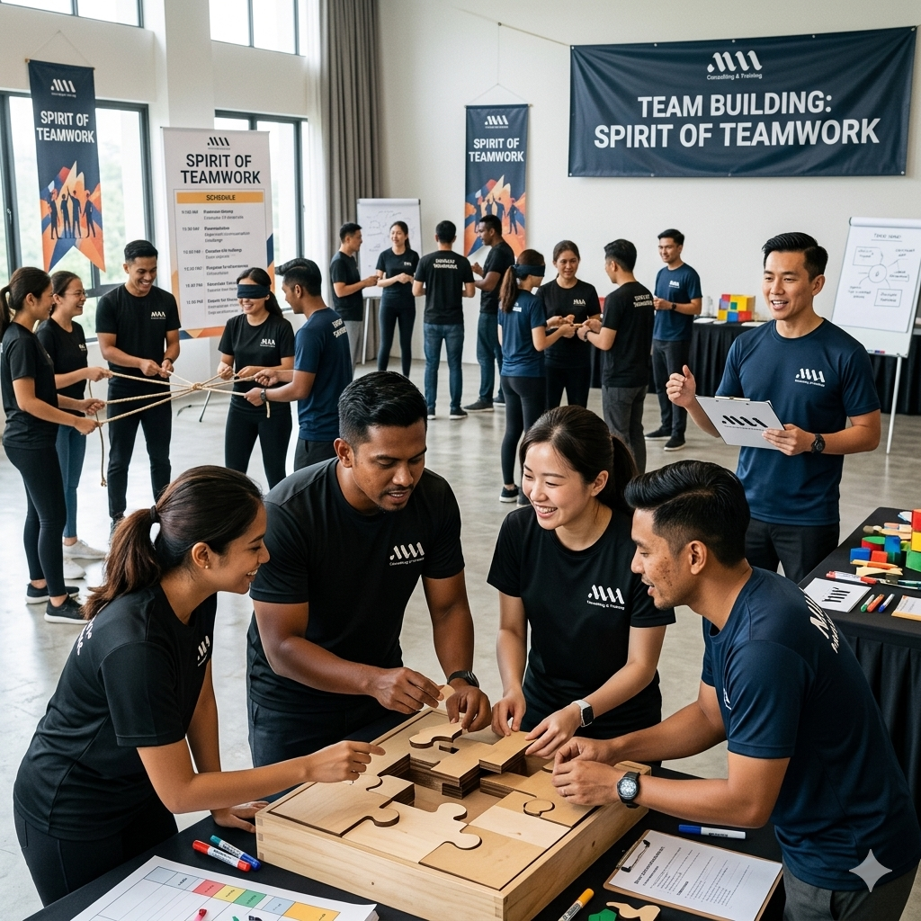 1 day program on teambuilding - spirit of team work