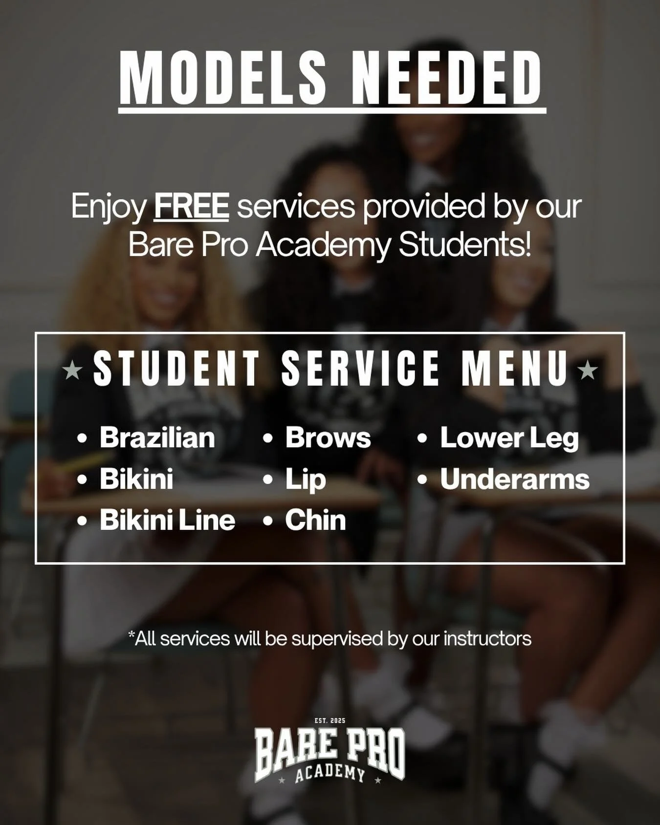 Newport News! Need a wax? Our @bareproacademy students are providing services TONIGHT 🌱 

Available now to book online under the &ldquo;student services&rdquo; tab! 🤍 (price will be adjusted at checkout)
