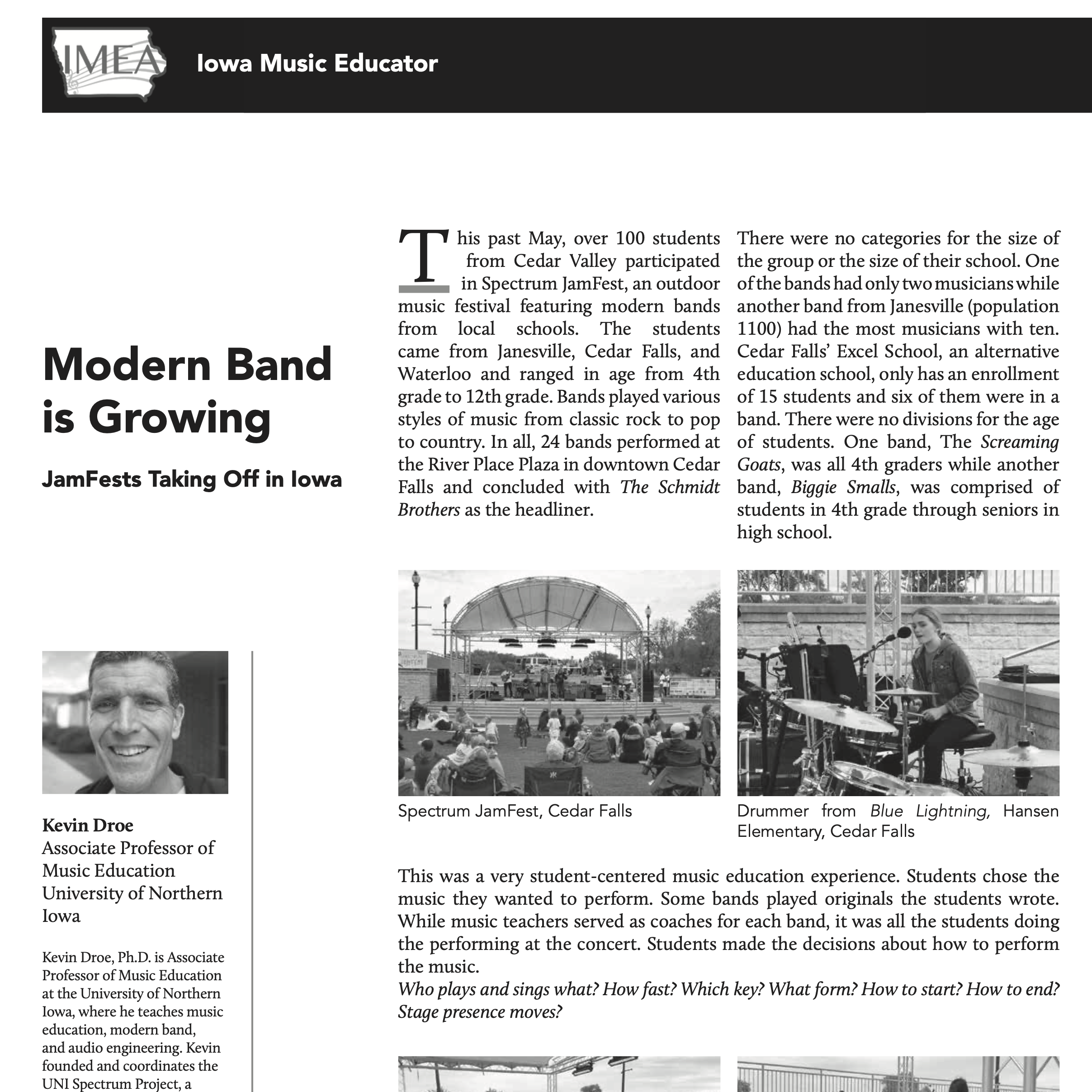 Modern Band is Growing: Jamfests Taking Off in Iowa