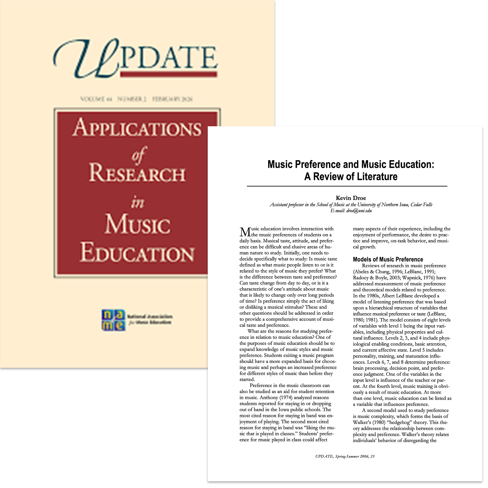 Music Preference and Music Education: A Review of Literature