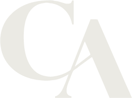 Black and white logo with the uppercase letters C and A overlapping.