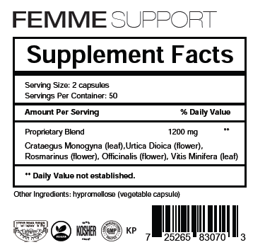 Femme Support Supplement facts