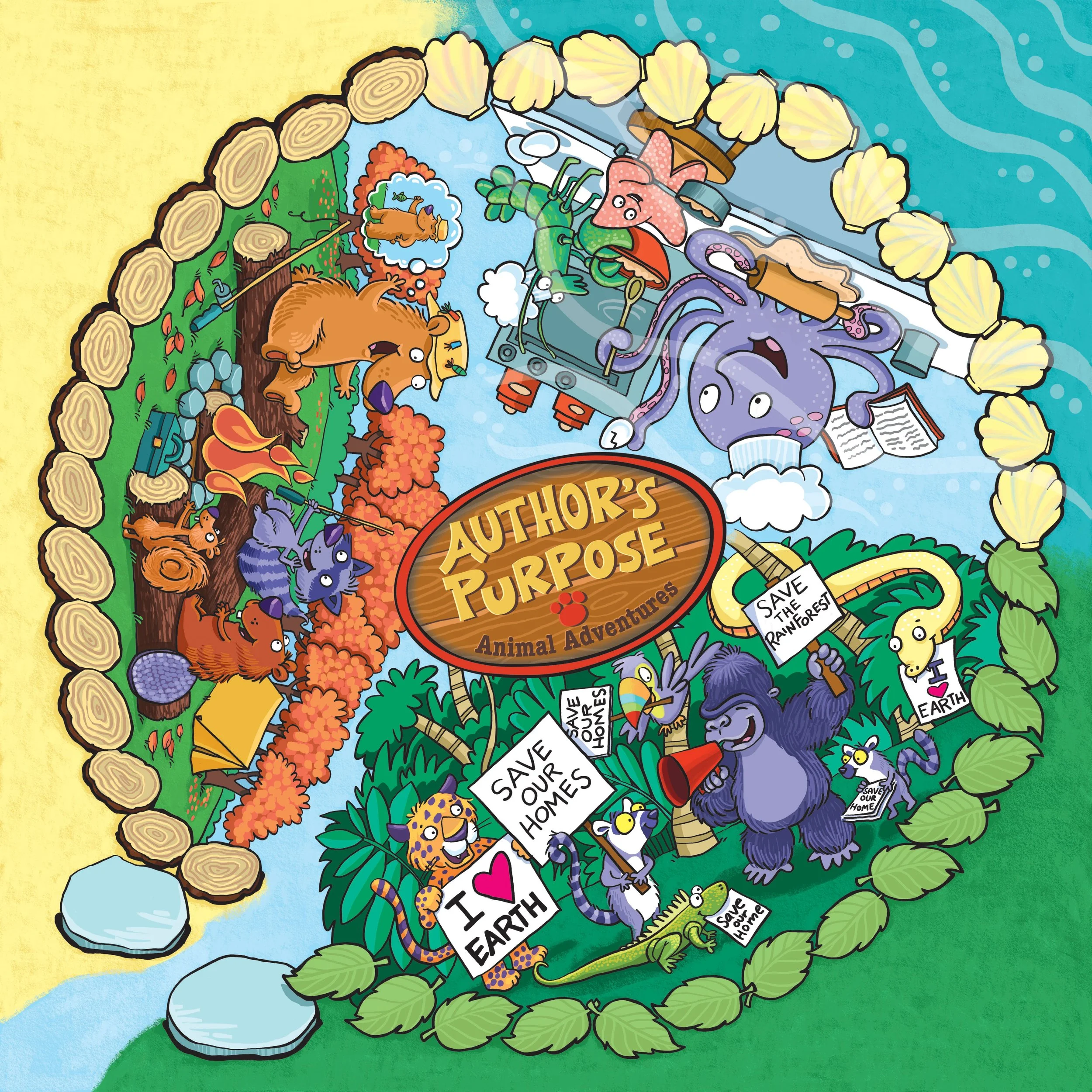 Game board for the game Author's Purpose