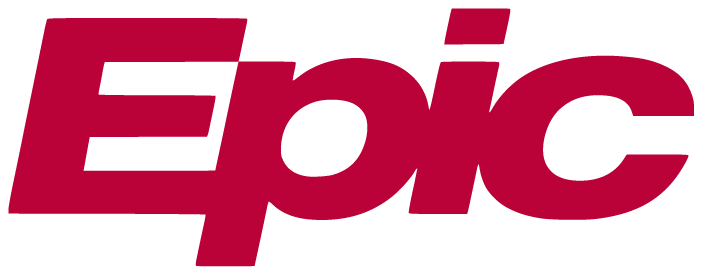 logo with the text Epic in red