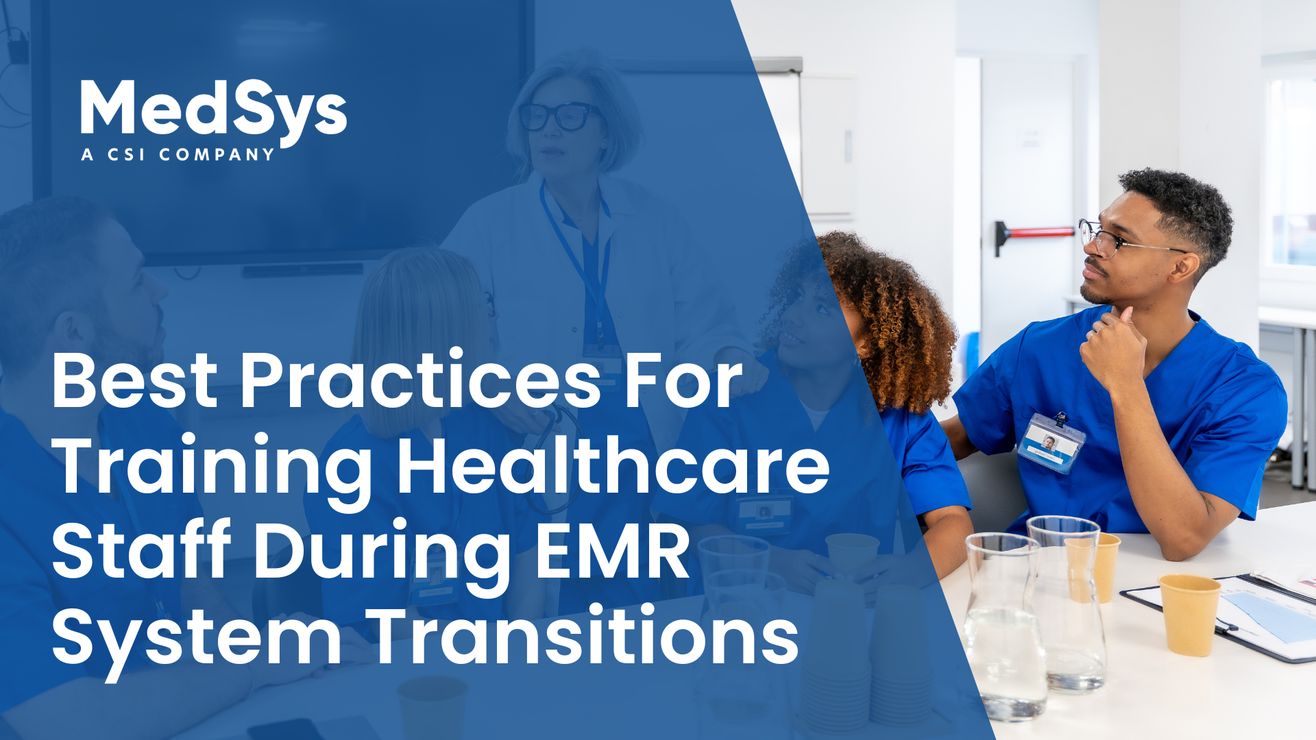 Healthcare staff training during an EMR system transition