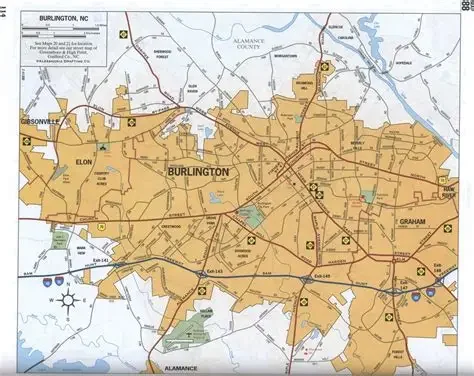 Residential HOA community in Burlington, North Carolina with maintained homes and neighborhood landscaping