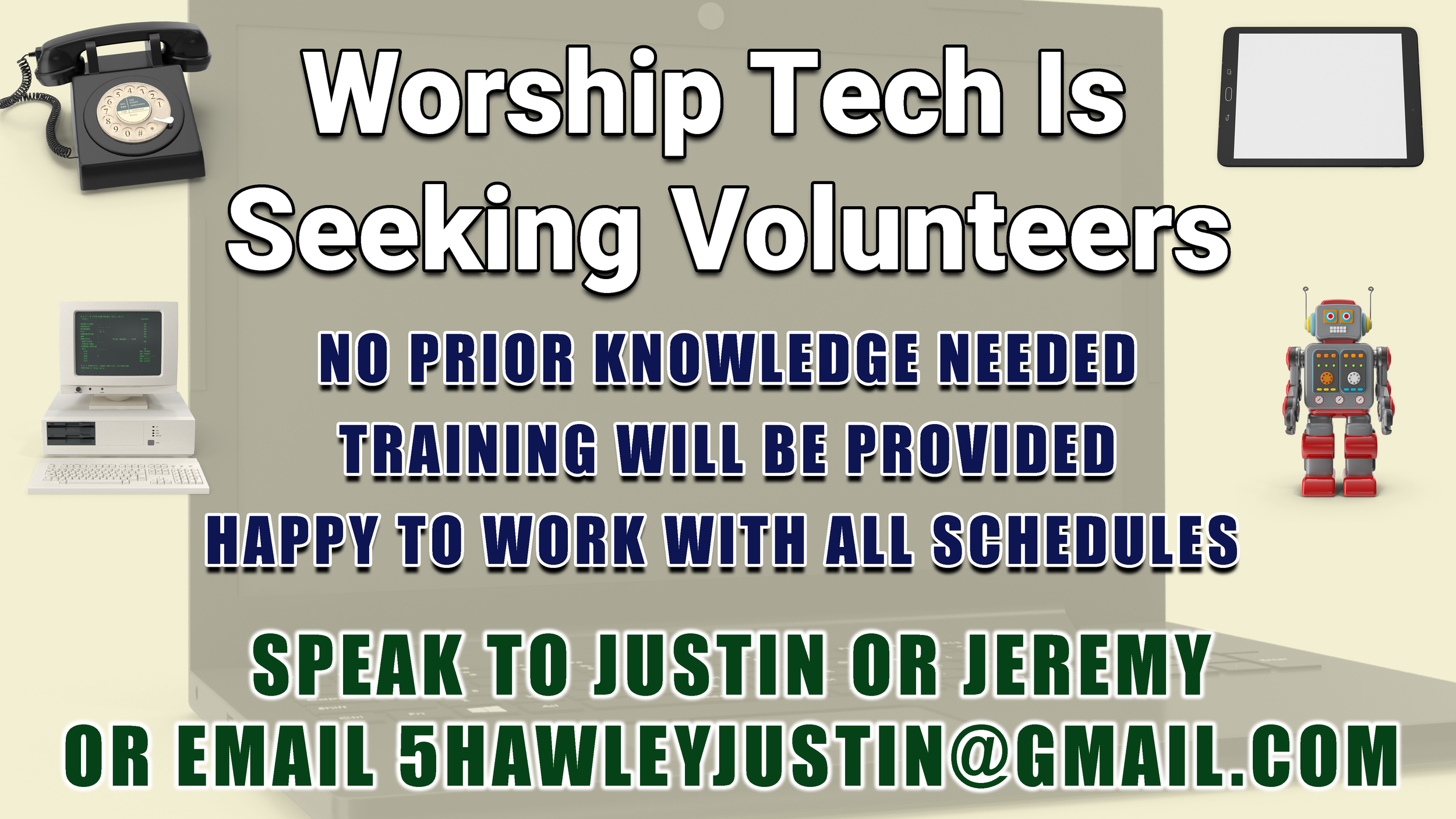 Worship Tech is Seeking Volunteers