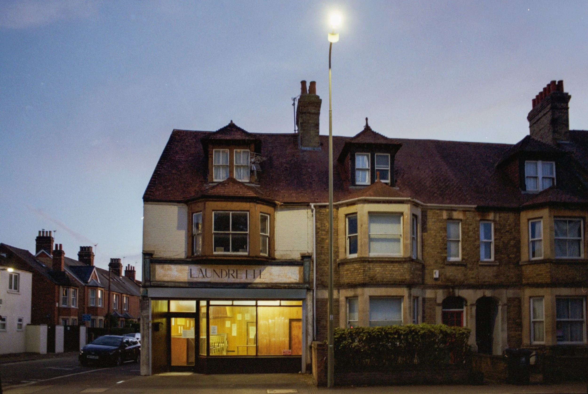 I&rsquo;ve walked past this laundrette in Oxford hundreds of times hoping one day to get a decent image of it. This isn&rsquo;t it, but it&rsquo;s getting close to what I&rsquo;m hoping to one day get. 
Ideally I want to capture it on my large format