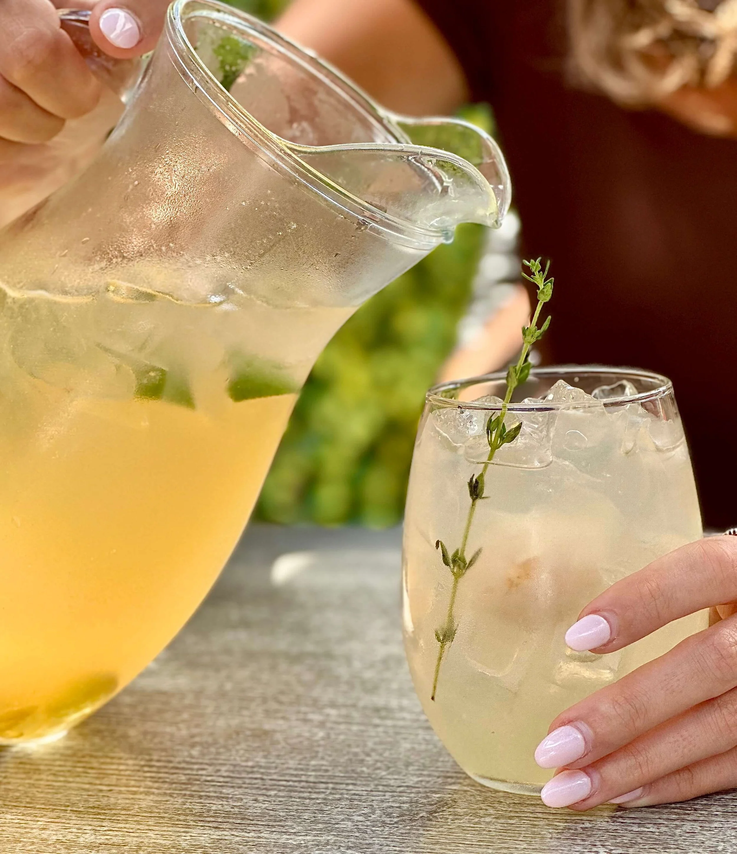 Caribbean White Sangria in a pitcher