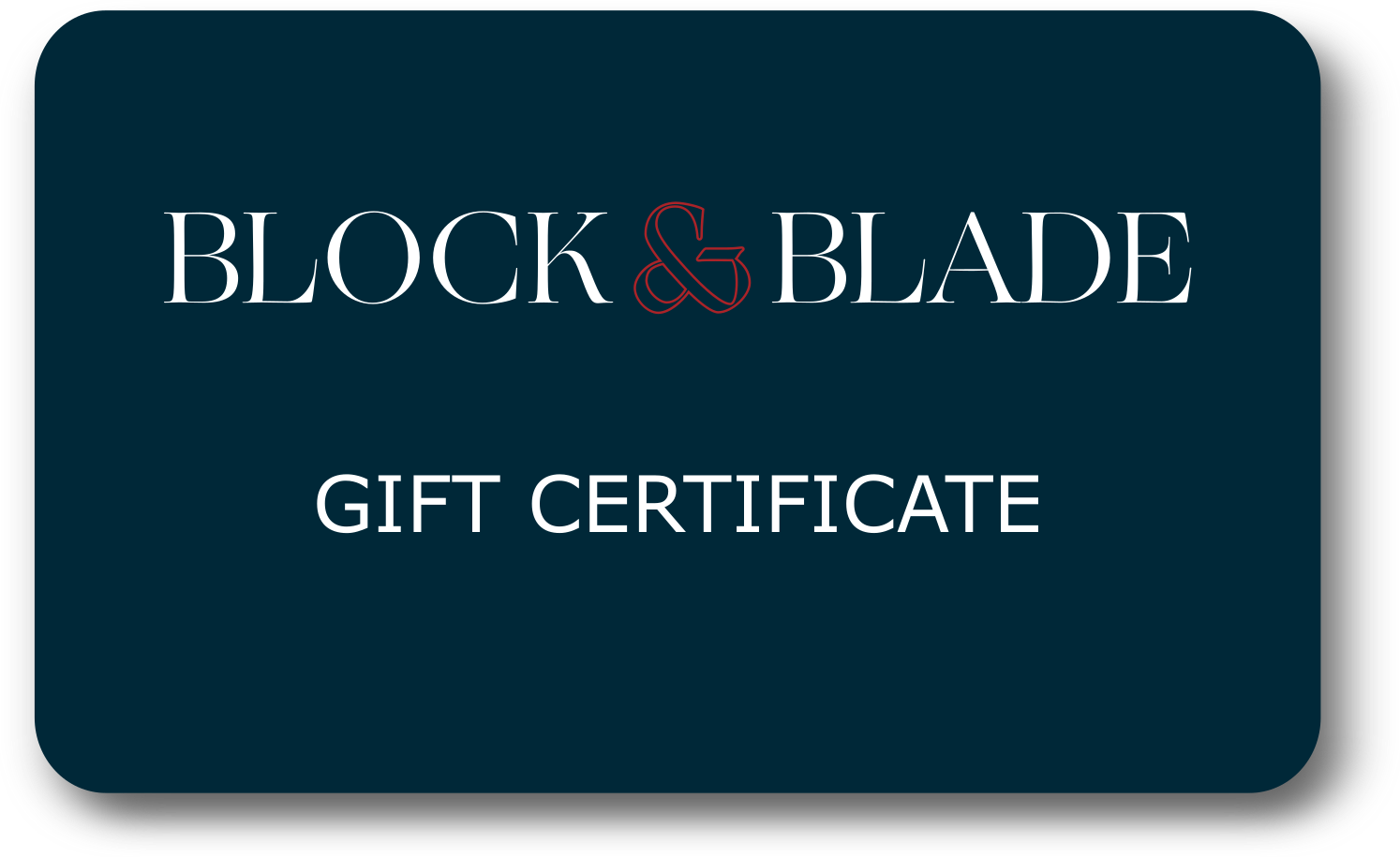 Block and Blade gift certificate