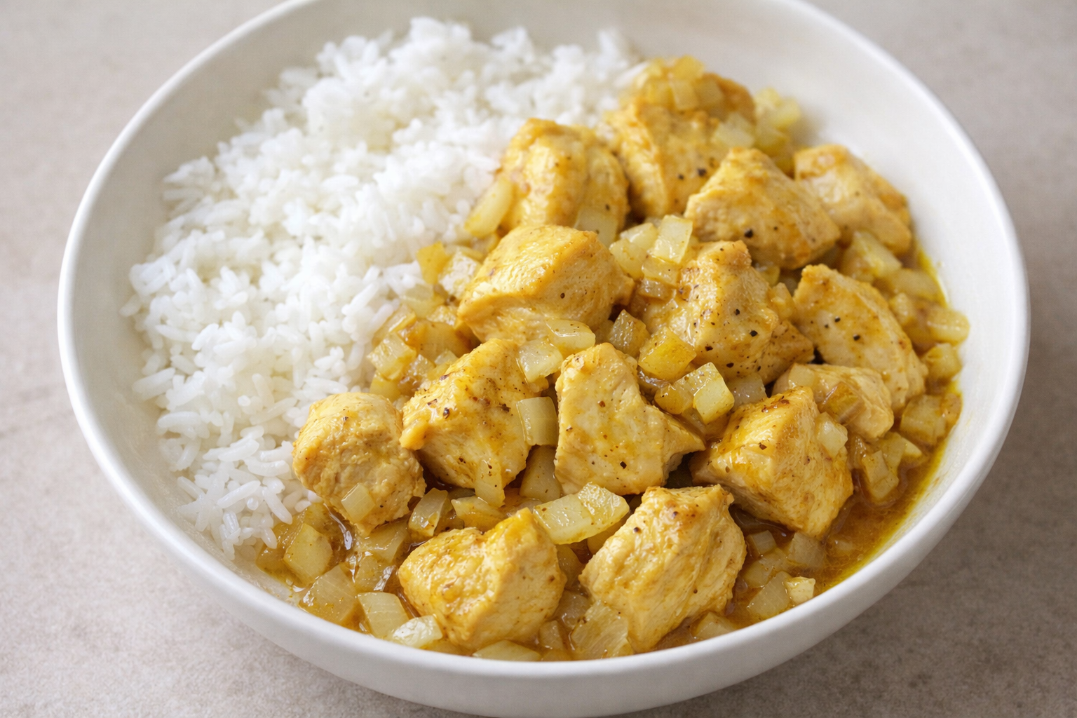Chicken with Curry Oil