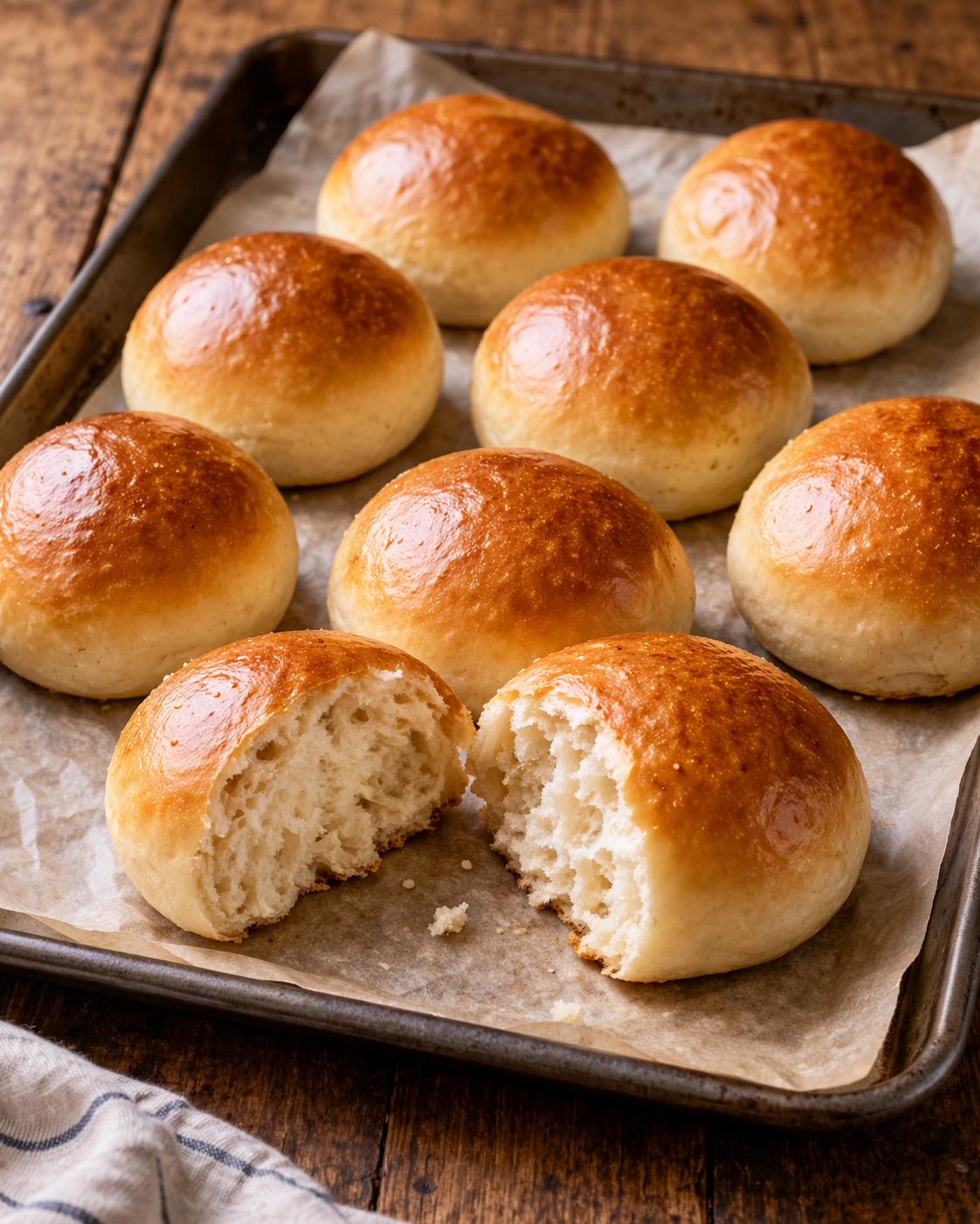 Soft Hamburger Rolls
