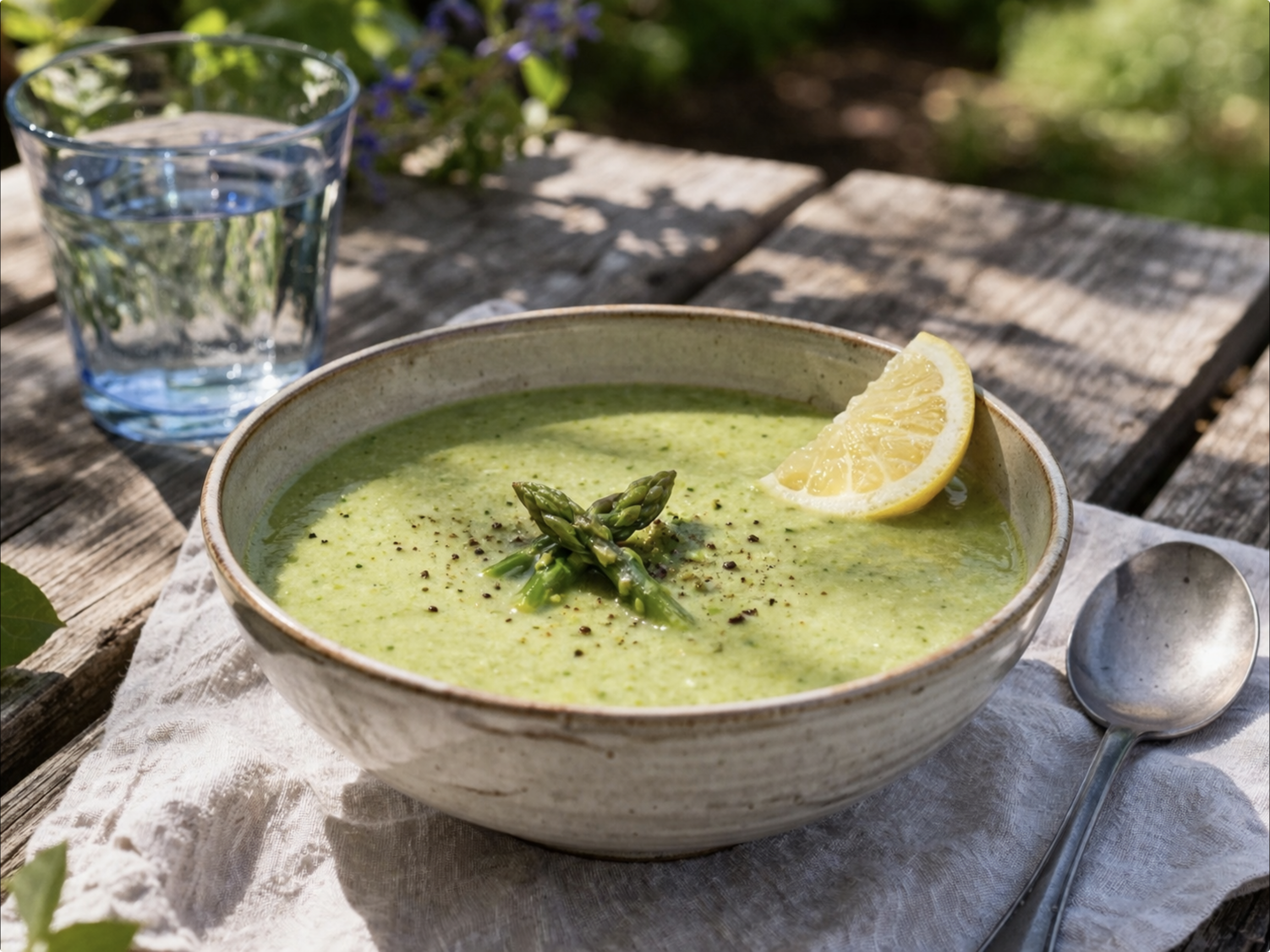 Chilled Asparagus Soup with Lemon