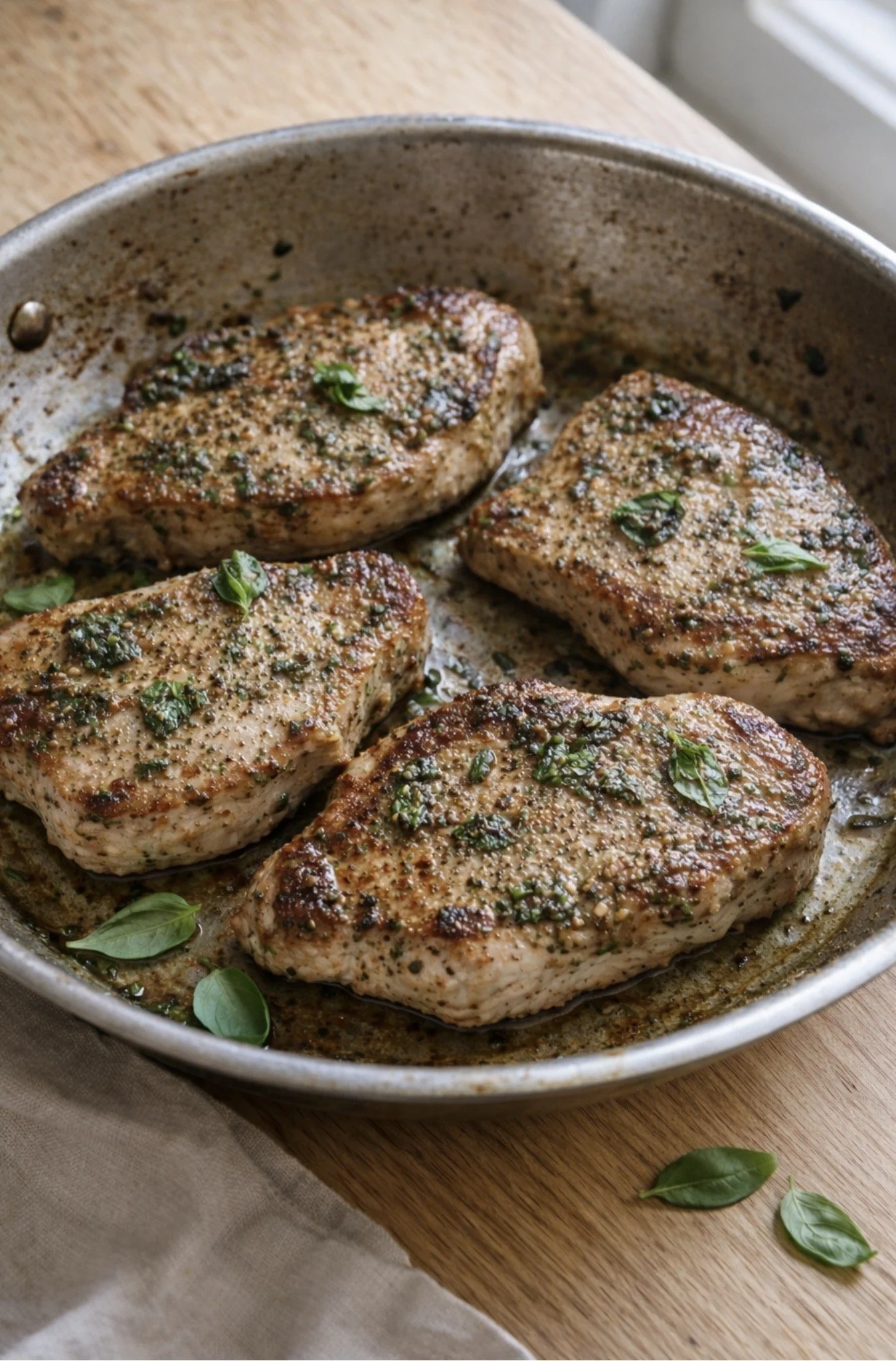 Garlic Basil Pork Chops