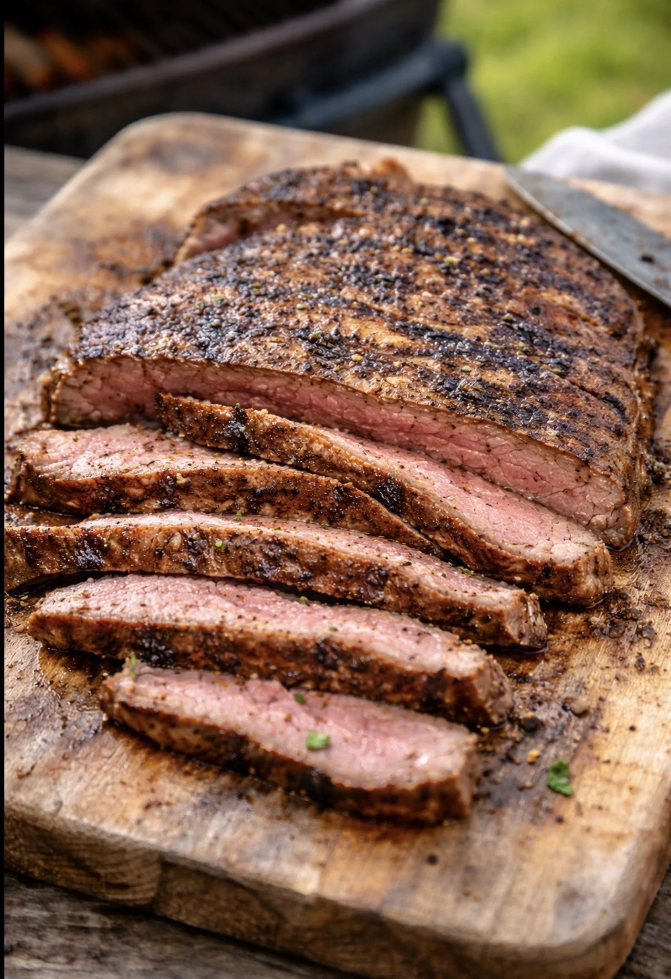 Flank Steak with Dijon and Pepper