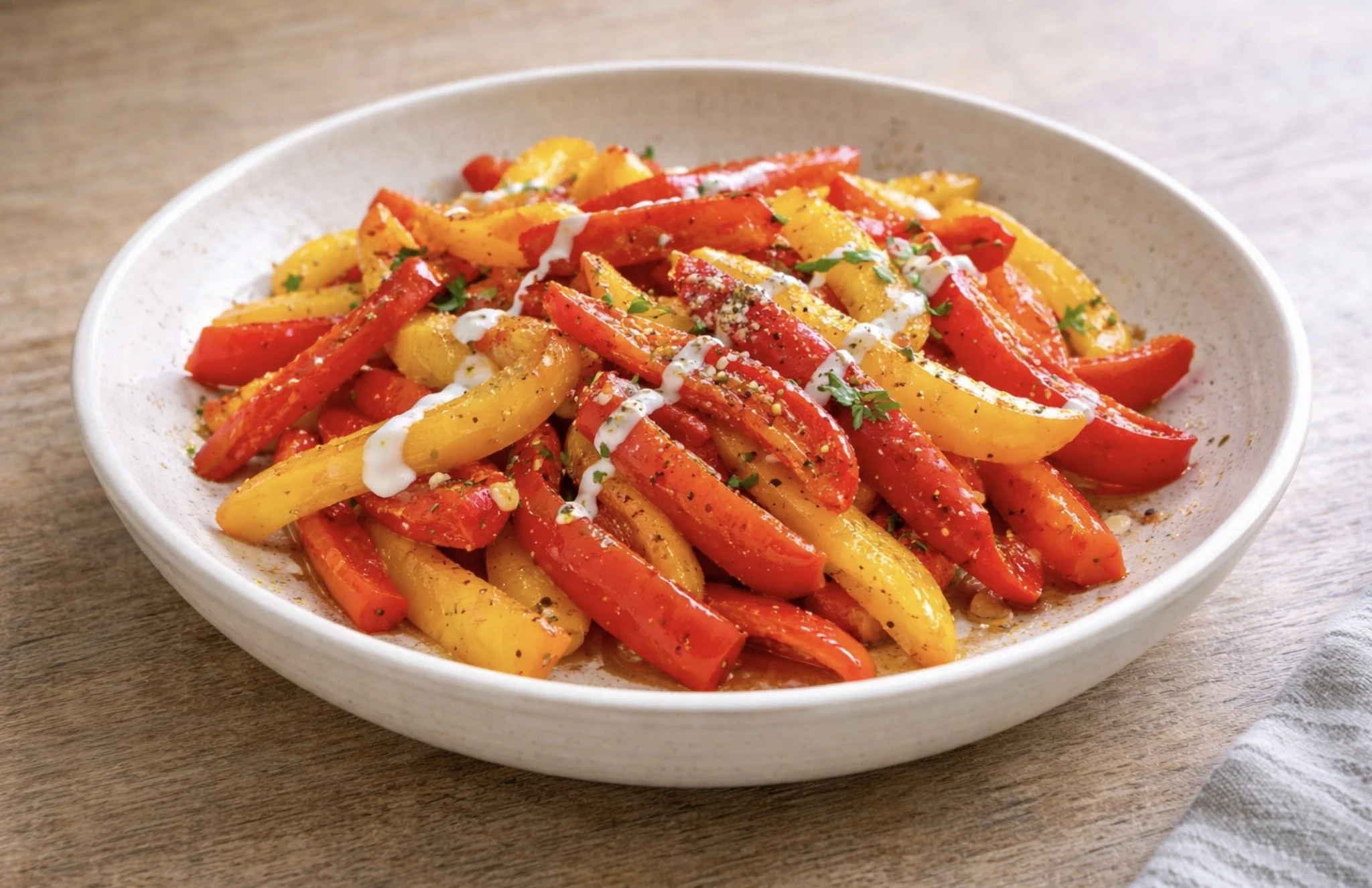 Sautéed Sweet Peppers with Garlic &amp; Lemon