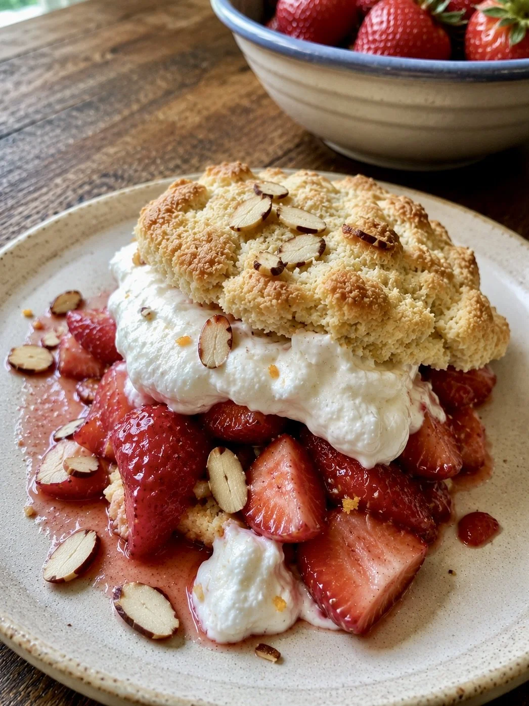 Almond Shortcakes with Balsamic Strawberries