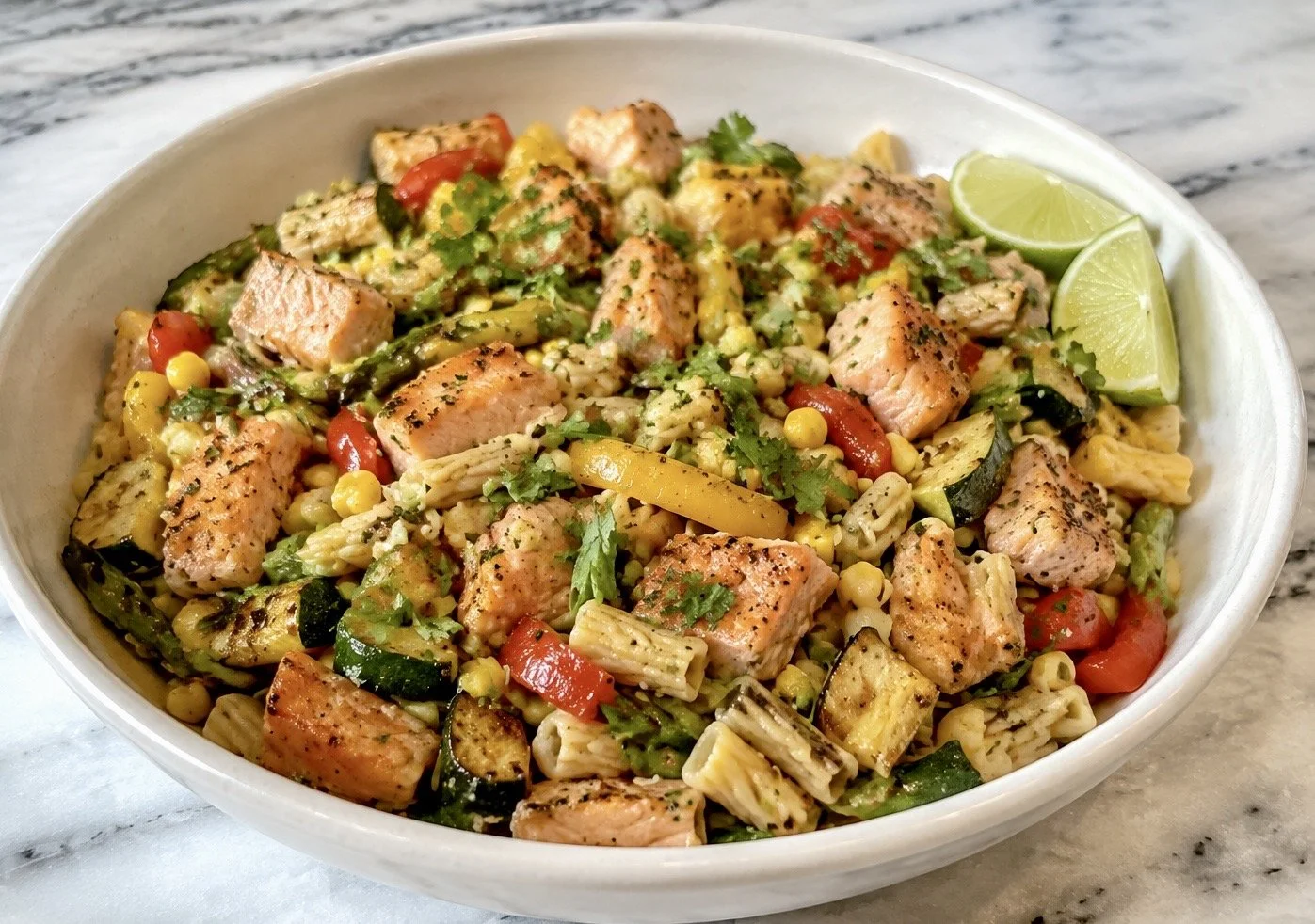 Southwestern Salmon Pasta Salad