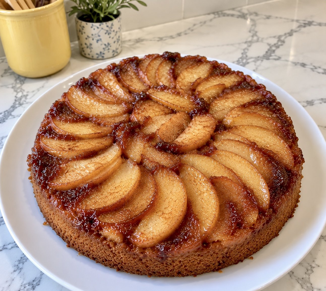 Ginger Apple Upside-Down Cake